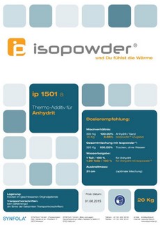 Isopowder Etikette Sack ip 1501 Anhydrit