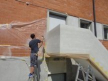 Exposed concrete cosmetic and concrete structuring Training at the element and concrete stair neutecswiss GmbH