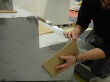 Exposed concrete cosmetic reprofiling work Training at the stair element neutecswiss GmbH