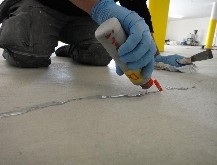 Optical crack repair with SSP, concrete cosmetic products