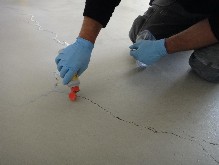 Betonkosmetik Risskaschierung vergiessen mit SSP Betonkosmetik Risskaschierung vergiessen
