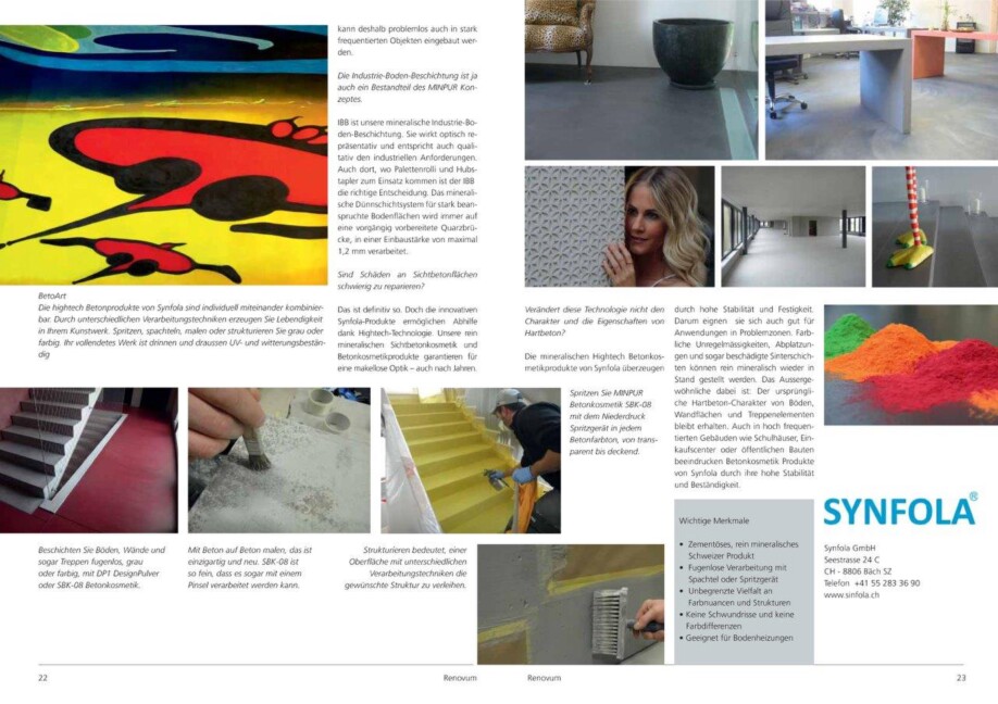 Synfola Reportage Minpur im Renovum Seite 3 und 4
